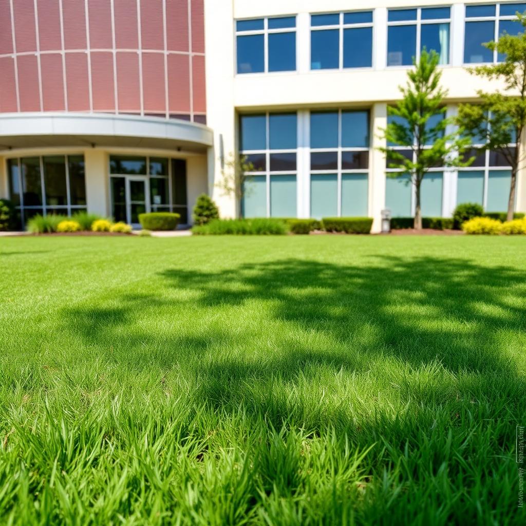 Commercial property with professional landscaping